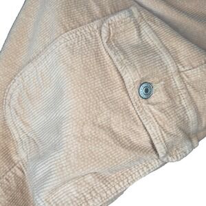 American Eagle corduroy cargo pants women's 14 Long tan‎ wide leg stretch